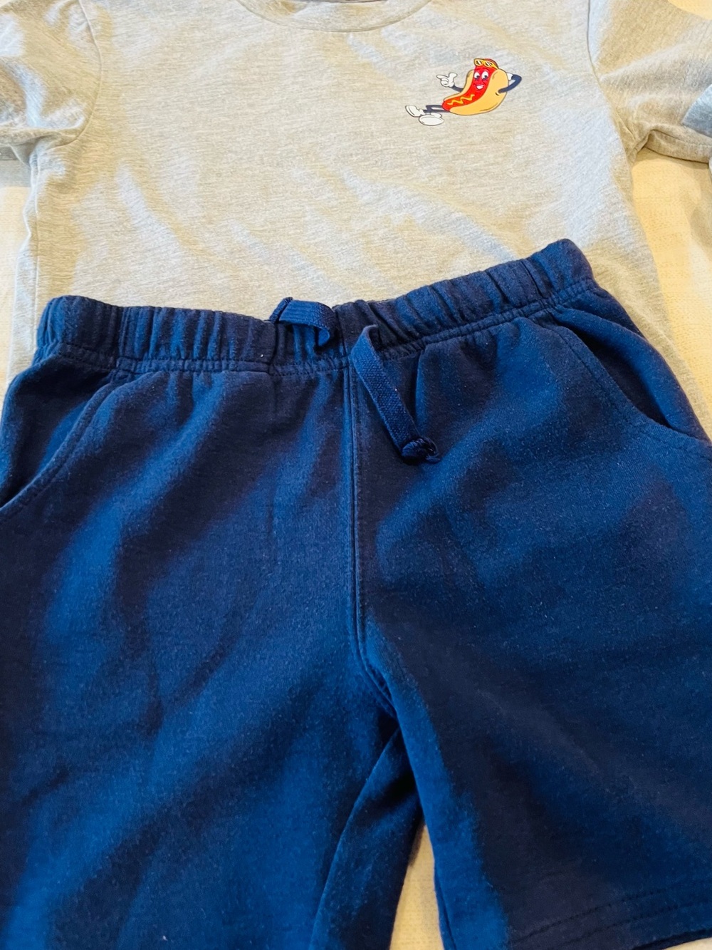 Dog Days of Summer Graphic Tee & Navy Shorts Set size 6 boys